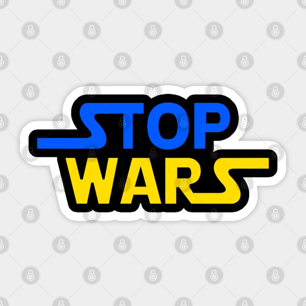 Stop War Ukrainian Flag I stand with Ukraine Sticker by FamiStore